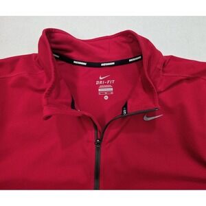Actual Nike Running Element Shirt Mens XL Dri Fit Running 1/4 Zip Pullover Red